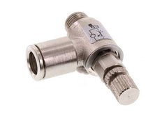 Vanne de régulation de débit Coude d'entrée 8 mm - G1/8'' en laiton Vis moletée