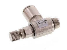 Vanne de régulation de débit Coude d'entrée 8 mm - G1/8'' en laiton Vis moletée