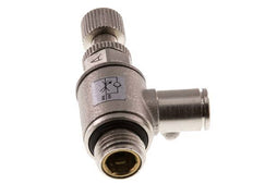 Vanne de régulation de débit Coude d'entrée 6 mm - G1/4'' Vis moletée en laiton