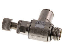 Vanne de régulation de débit Coude d'entrée 8 mm - G1/4'' Vis moletée en laiton