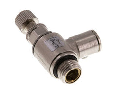 Vanne de régulation de débit Coude d'entrée 8 mm - G1/4'' Vis moletée en laiton