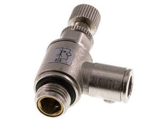 Vanne de régulation de débit Coude d'entrée 8 mm - G1/4'' Vis moletée en laiton