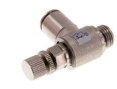 Vanne de régulation de débit Coude d'entrée 10 mm - G1/4'' Vis moletée en laiton