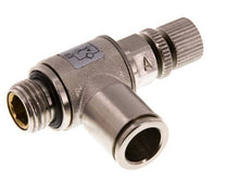 Vanne de régulation de débit Coude d'entrée 10 mm - G1/4'' Vis moletée en laiton