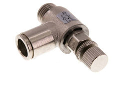 Vanne de régulation de débit Coude d'entrée 10 mm - G1/4'' Vis moletée en laiton