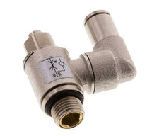 Vanne de régulation de débit compteur-sortie rotatif 4 mm - G1/8'' Vis fendue en laiton