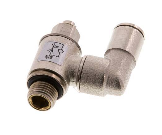 Vanne de régulation de débit compteur-sortie rotatif 6 mm - G1/8'' Vis fendue en laiton