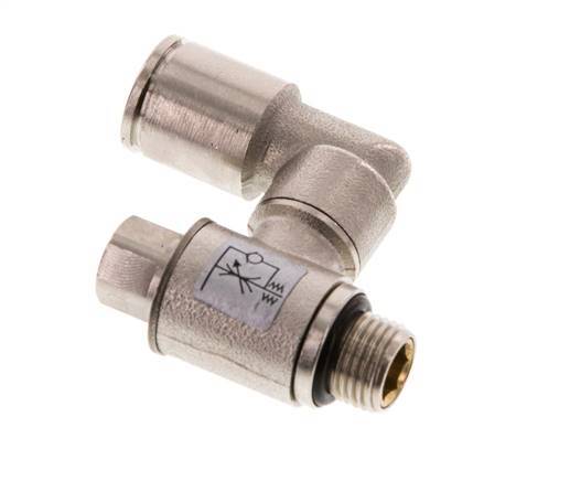 Vanne de régulation de débit compteur-sortie rotatif 8 mm - G1/8'' Vis fendue en laiton