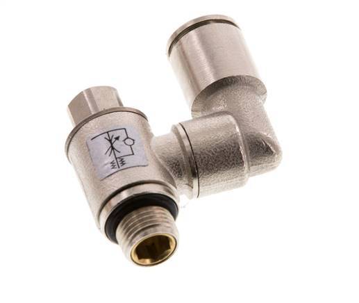 Vanne de régulation de débit compteur-sortie rotatif 8 mm - G1/8'' Vis fendue en laiton