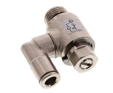 Vanne de régulation de débit compteur-sortie rotatif 6 mm - G1/4'' Vis fendue en laiton