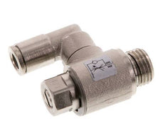Vanne de régulation de débit compteur-sortie rotatif 6 mm - G1/4'' Vis fendue en laiton