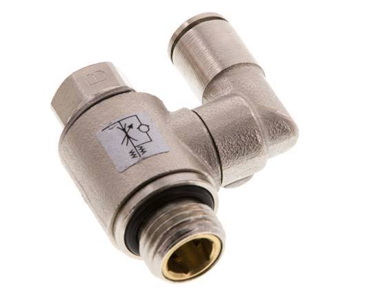 Vanne de régulation de débit compteur-sortie rotatif 6 mm - G1/4'' Vis fendue en laiton