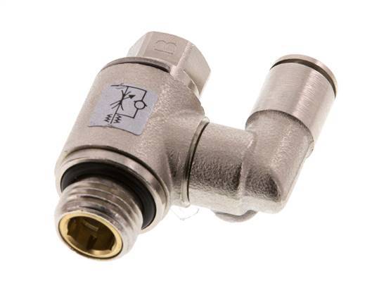 Vanne de régulation de débit compteur-sortie rotatif 6 mm - G1/4'' Vis fendue en laiton