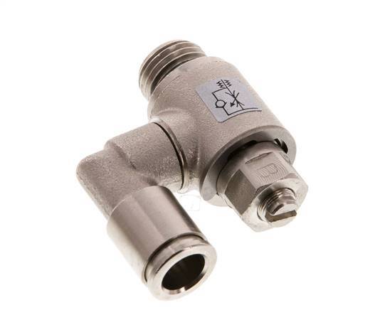 Vanne de régulation de débit compteur-sortie rotatif 8 mm - G1/4'' Vis fendue en laiton