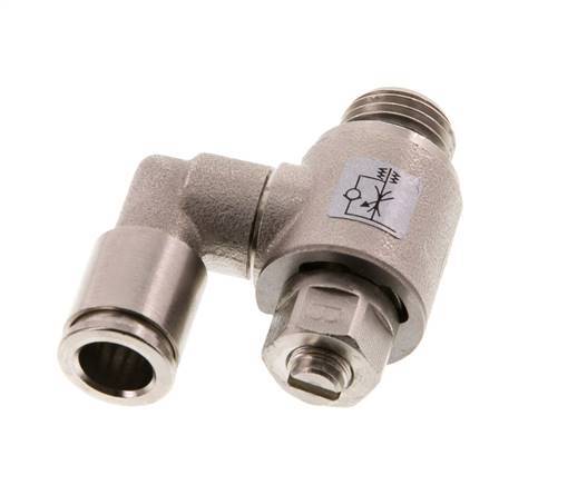 Vanne de régulation de débit compteur-sortie rotatif 8 mm - G1/4'' Vis fendue en laiton