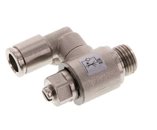 Vanne de régulation de débit compteur-sortie rotatif 8 mm - G1/4'' Vis fendue en laiton