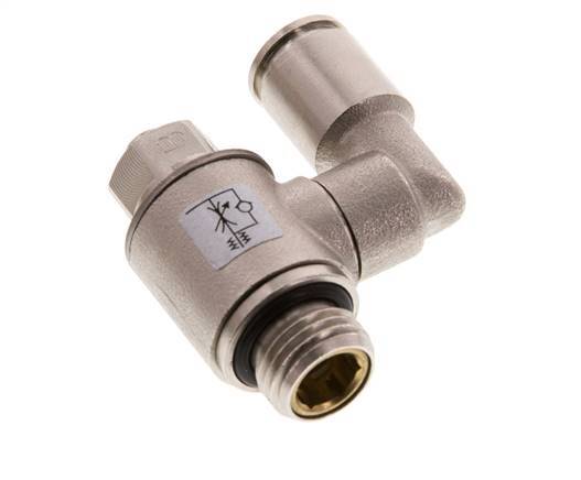 Vanne de régulation de débit compteur-sortie rotatif 8 mm - G1/4'' Vis fendue en laiton