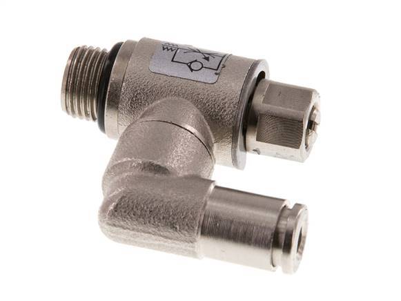 Vanne de régulation de débit Meter-In Rotative 4 mm - G1/8'' Vis fendue en laiton