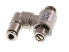 Vanne de régulation de débit Meter-In Rotative 4 mm - G1/8'' Vis fendue en laiton