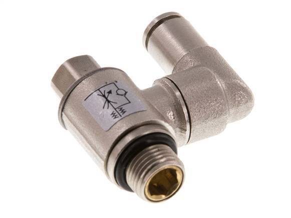 Vanne de régulation de débit Meter-In Rotative 4 mm - G1/8'' Vis fendue en laiton
