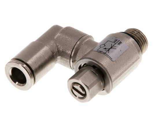 Vanne de régulation de débit Meter-In Rotative 6 mm - G1/8'' Vis fendue en laiton