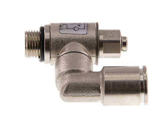 Vanne de régulation de débit Meter-In Rotative 8 mm - G1/8'' Vis fendue en laiton