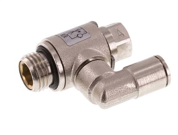 Vanne de régulation de débit Meter-In Rotative 6 mm - G1/4'' Vis fendue en laiton