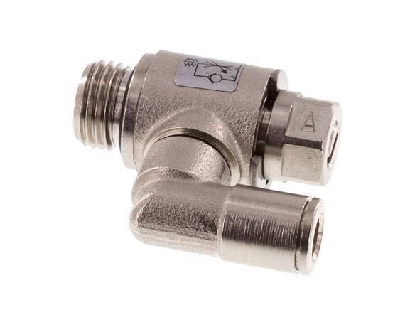 Vanne de régulation de débit Meter-In Rotative 6 mm - G1/4'' Vis fendue en laiton