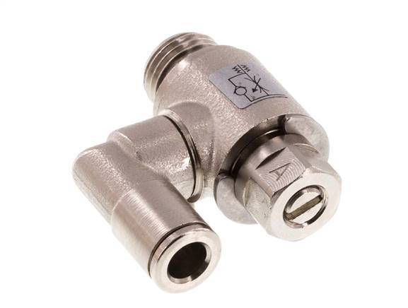 Vanne de régulation de débit Meter-In Rotative 6 mm - G1/4'' Vis fendue en laiton