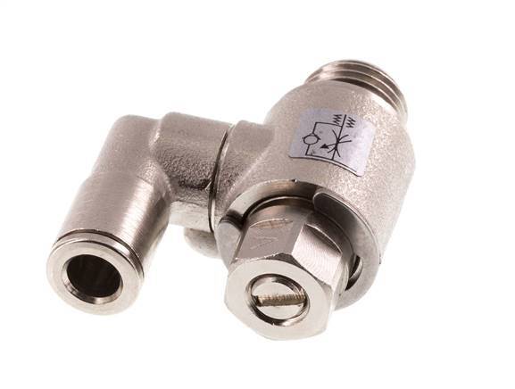 Vanne de régulation de débit Meter-In Rotative 6 mm - G1/4'' Vis fendue en laiton