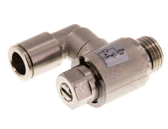 Vanne de régulation de débit Meter-In Rotative 8 mm - G1/4'' Vis fendue en laiton