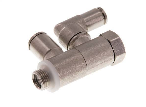 Clapet anti-retour pilote 6mm & G1/8'' coude mâle laiton 0.5-10bar (7-145psi)