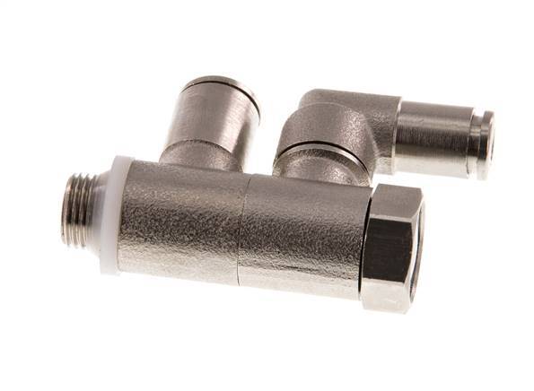Clapet anti-retour pilote 6mm & G1/8'' coude mâle laiton 0.5-10bar (7-145psi)