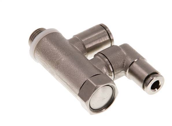 Clapet anti-retour pilote 6mm & G1/8'' coude mâle laiton 0.5-10bar (7-145psi)