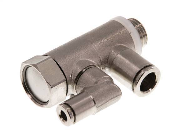 Clapet anti-retour pilote 8mm & G1/4'' coude mâle laiton 0.5-10bar (7-145psi)
