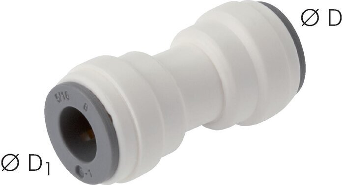 1/4'' x 3/8'' Push-in Fitting POM EPDM [5 Pieces]