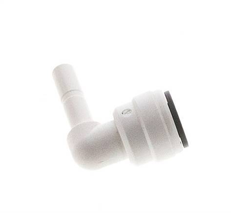 Raccord enfichable coudé 90° 3/16'' x 3/16'' avec bouchon en POM EPDM [10 Pièces].