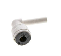 Raccord enfichable coudé 90° 3/16'' x 3/16'' avec bouchon en POM EPDM [10 Pièces].
