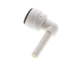 Raccord enfichable coudé 90° 3/16'' x 3/16'' avec bouchon en POM EPDM [10 Pièces].