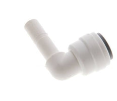 Raccord enfichable coudé 1/4'' x 1/4'' 90deg avec bouchon POM EPDM [10 Pièces].