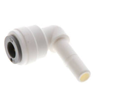 Raccord enfichable coudé 1/4'' x 1/4'' 90deg avec bouchon POM EPDM [10 Pièces].