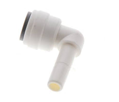 Raccord enfichable coudé 1/4'' x 1/4'' 90deg avec bouchon POM EPDM [10 Pièces].