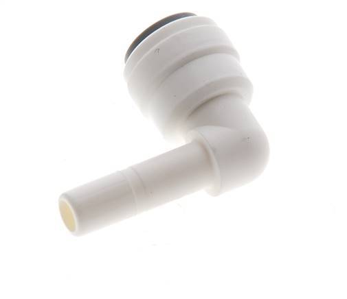 Raccord enfichable coudé 1/4'' x 1/4'' 90deg avec bouchon POM EPDM [10 Pièces].