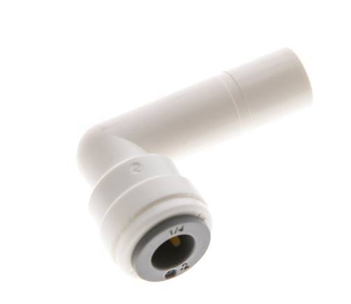 Raccord enfichable coudé 1/4'' x 3/8'' 90deg avec bouchon POM EPDM [10 Pièces].
