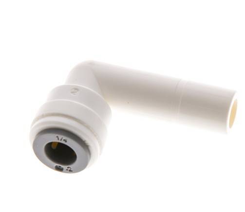 Raccord enfichable coudé 1/4'' x 3/8'' 90deg avec bouchon POM EPDM [10 Pièces].