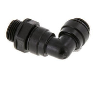 Raccord enfichable coudé 90deg 10mm x G3/8'' avec filets mâles Laiton NBR Rotatif