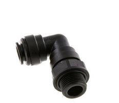 Raccord enfichable coudé 90deg 10mm x G3/8'' avec filets mâles Laiton NBR Rotatif