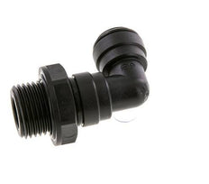 Raccord enfichable coudé 90deg 10mm x G1/2'' avec filets mâles Laiton NBR Rotatif