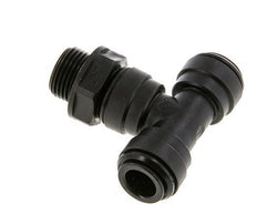 Té en ligne 10mm x G3/8'' Raccord enfichable à filets mâles Laiton NBR Rotatif