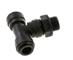 Té en ligne 10mm x G3/8'' Raccord enfichable à filets mâles Laiton NBR Rotatif